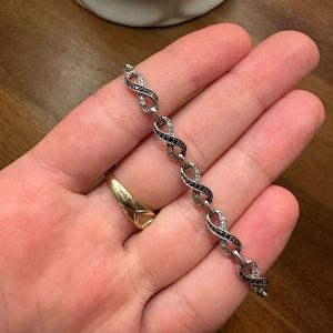Kay jeweler black diamond Infiniti bracelet